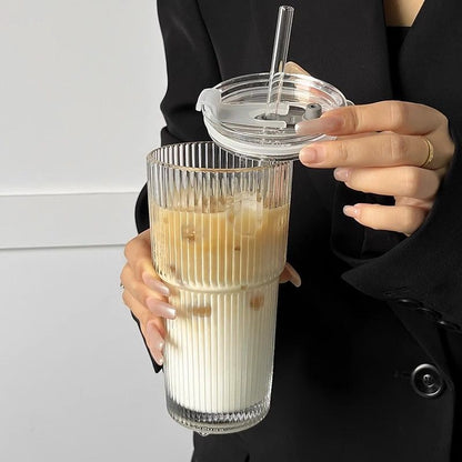 Vertical Pattern Glass Cup
