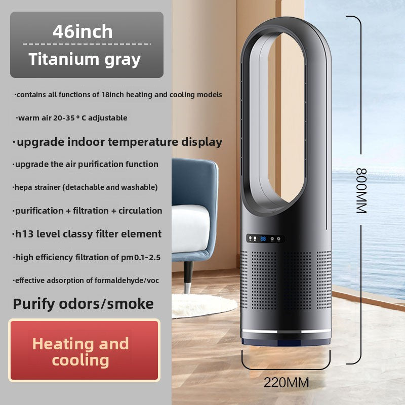 Vertical silent bladeless electric fan