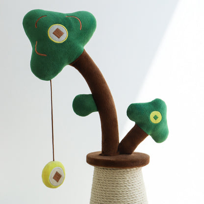 Vertical Sisal Cat Climbing Scratch Post with Toy