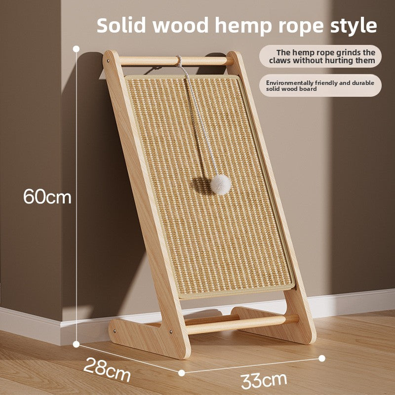 Vertical Sisal Cat Scratching Board with Toy Ball