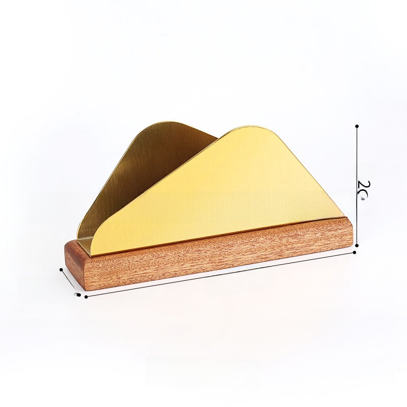 Vertical Solid Wood Desktop Napkin Holder