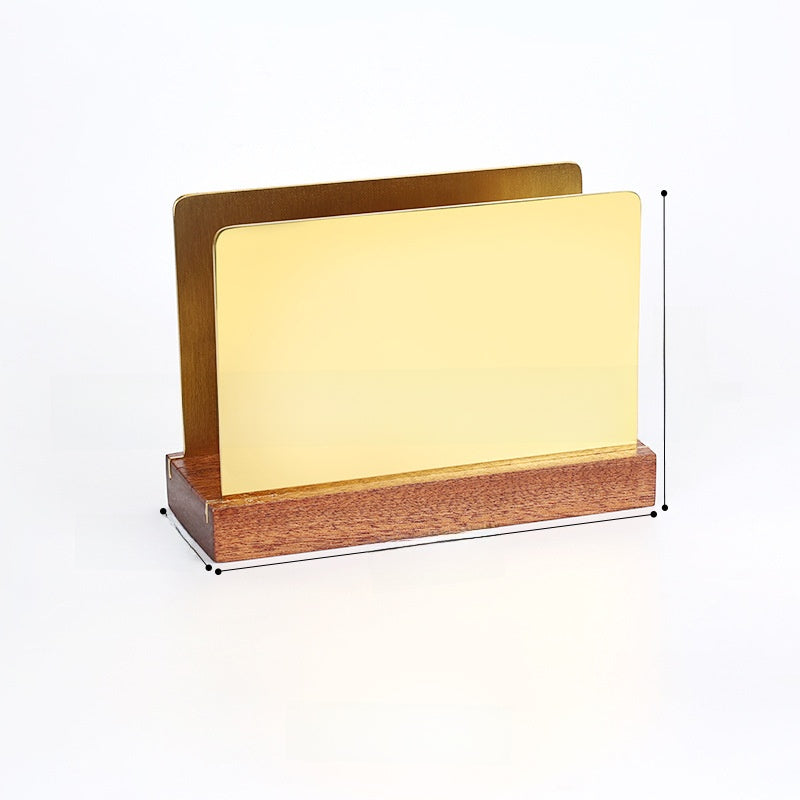 Vertical Solid Wood Desktop Napkin Holder