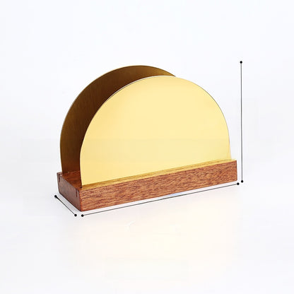 Vertical Solid Wood Desktop Napkin Holder