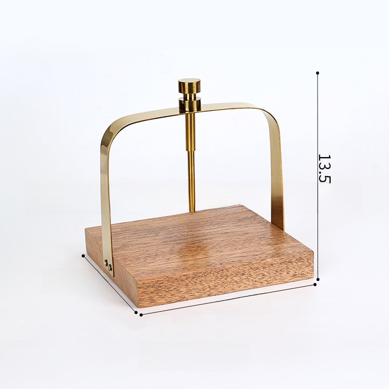 Vertical Solid Wood Desktop Napkin Holder