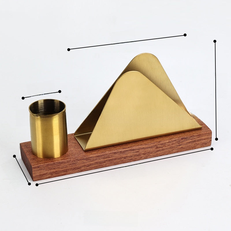 Vertical Solid Wood Desktop Napkin Holder