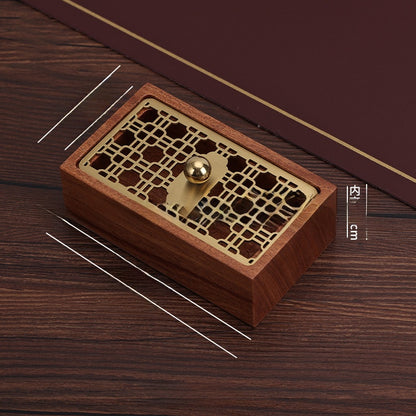 Vertical Solid Wood Desktop Napkin Holder