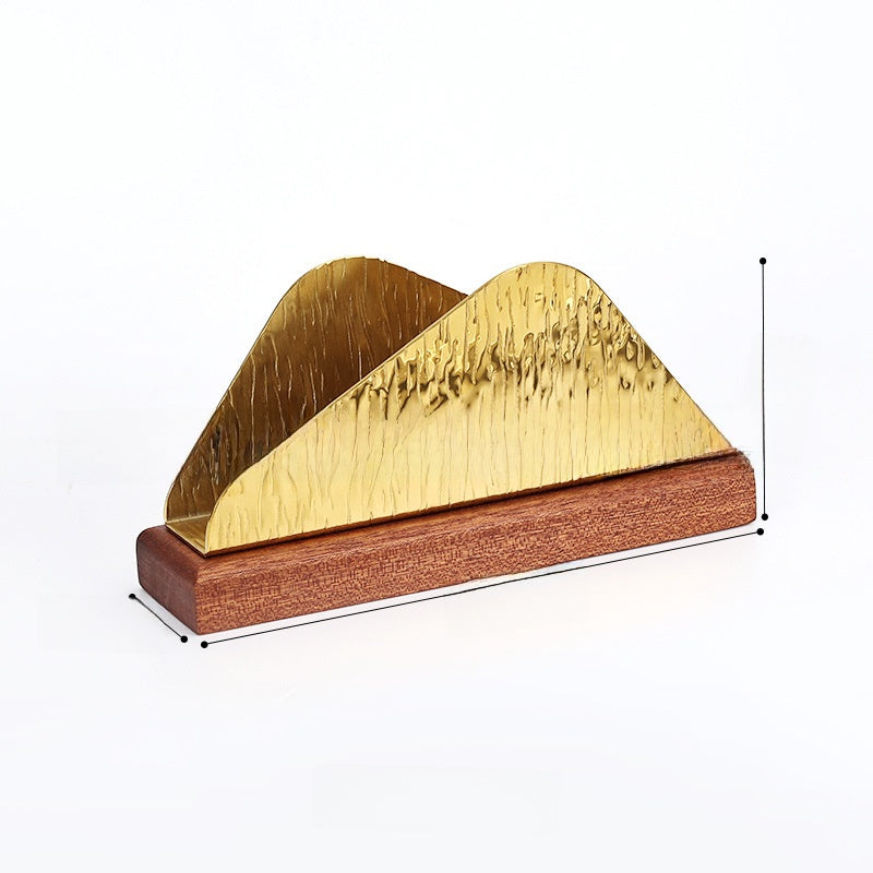 Vertical Solid Wood Desktop Napkin Holder