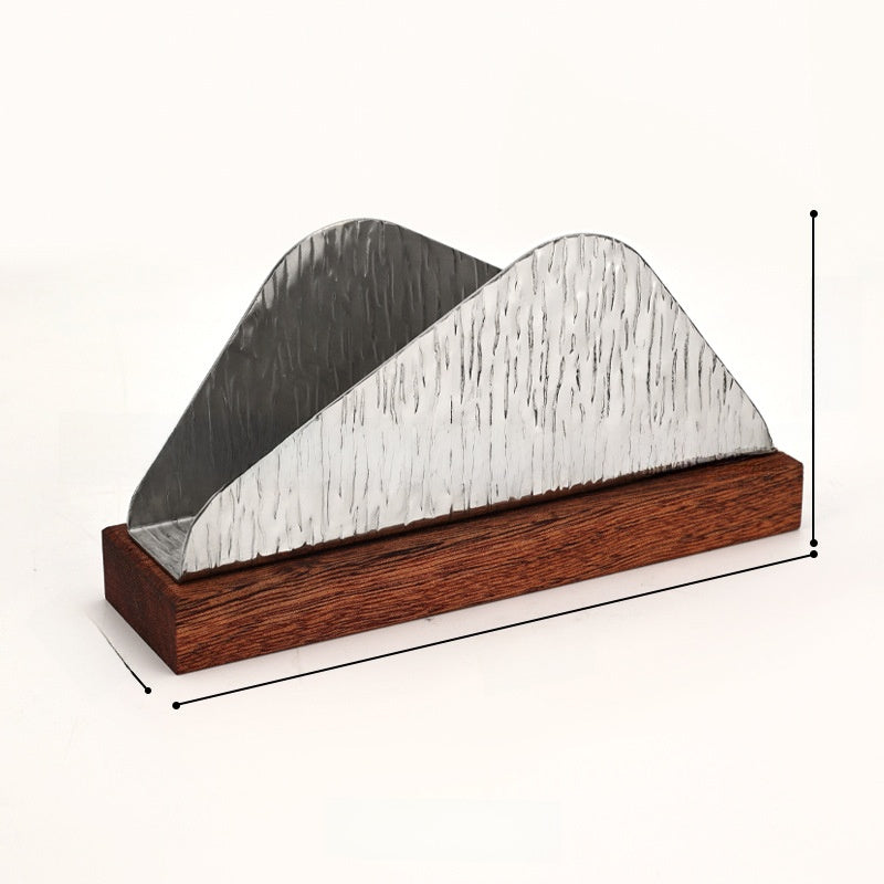 Vertical Solid Wood Desktop Napkin Holder