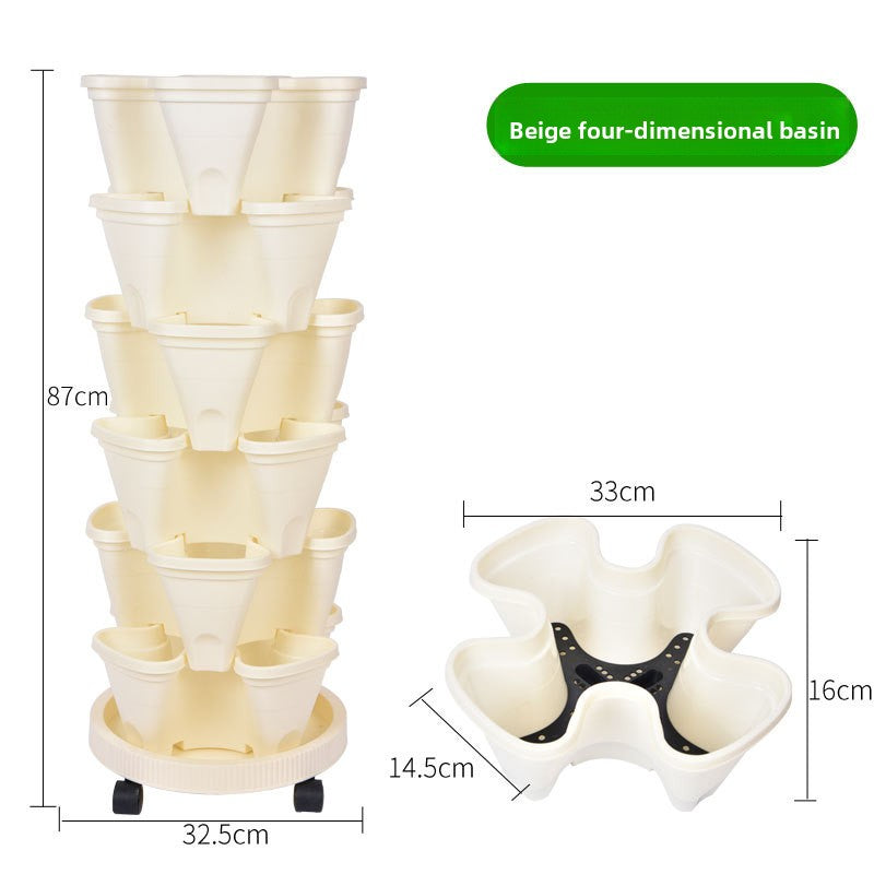 Vertical Stackable Planting Pots