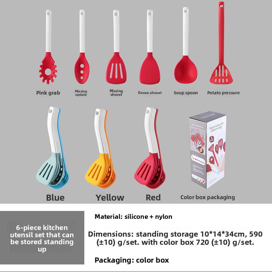 Vertical Storage Silicone Cooking Utensil Set