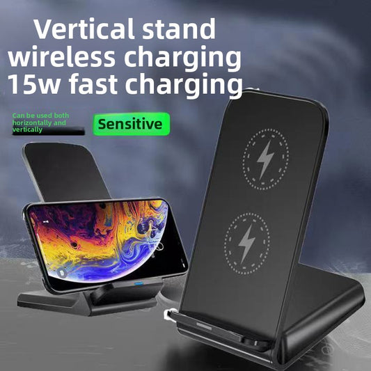 Vertical wireless charger phone stand