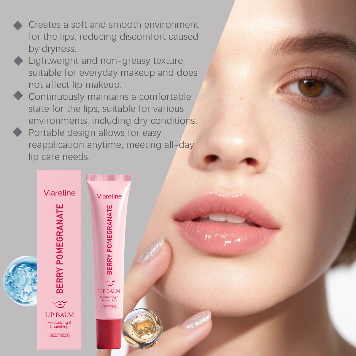 VIARELINE moisturizing lipstick soft texture Moisturizing Light through non-greasy fit lip skin care lipstick