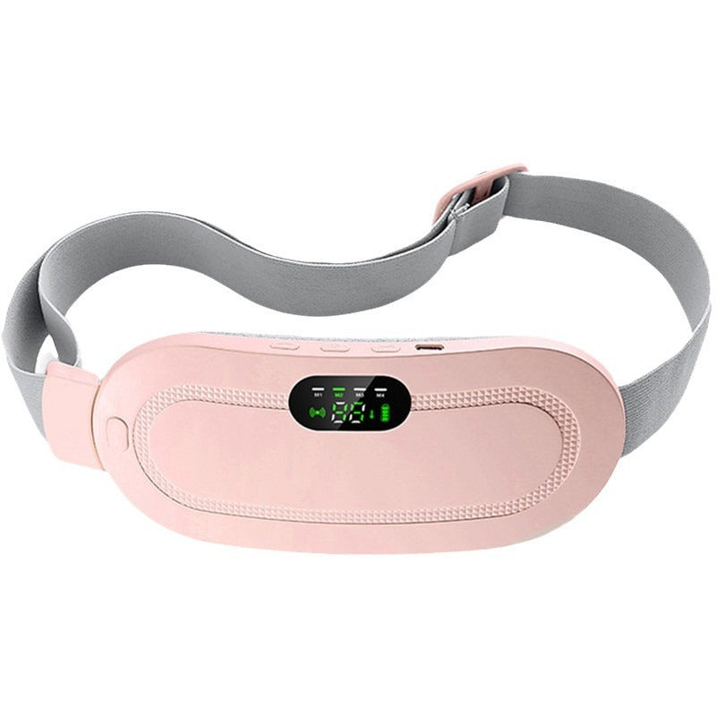 Vibrating hot compress lumbar support and abdominal massage device