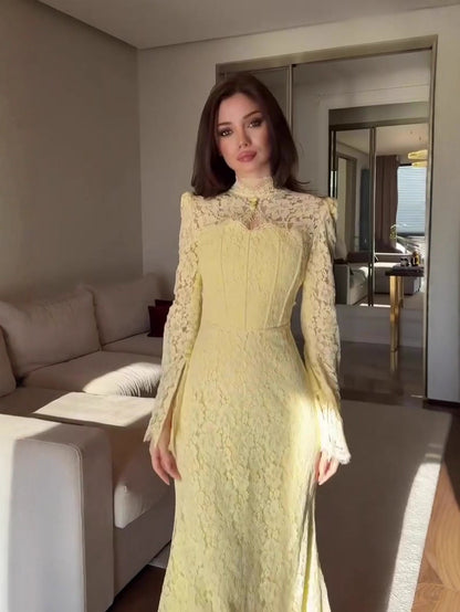 Victorian Style Lace Long Sleeve Dress