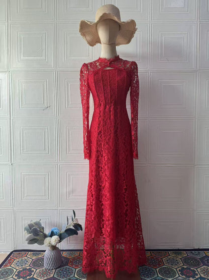 Victorian Style Lace Long Sleeve Dress