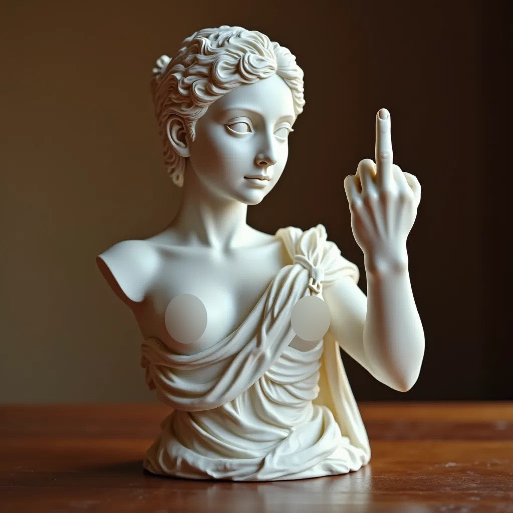 Vienna Statue Middle Finger Sculpture