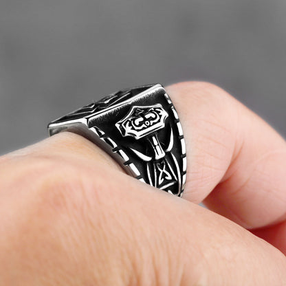 Viking Rune Titanium Steel Ring