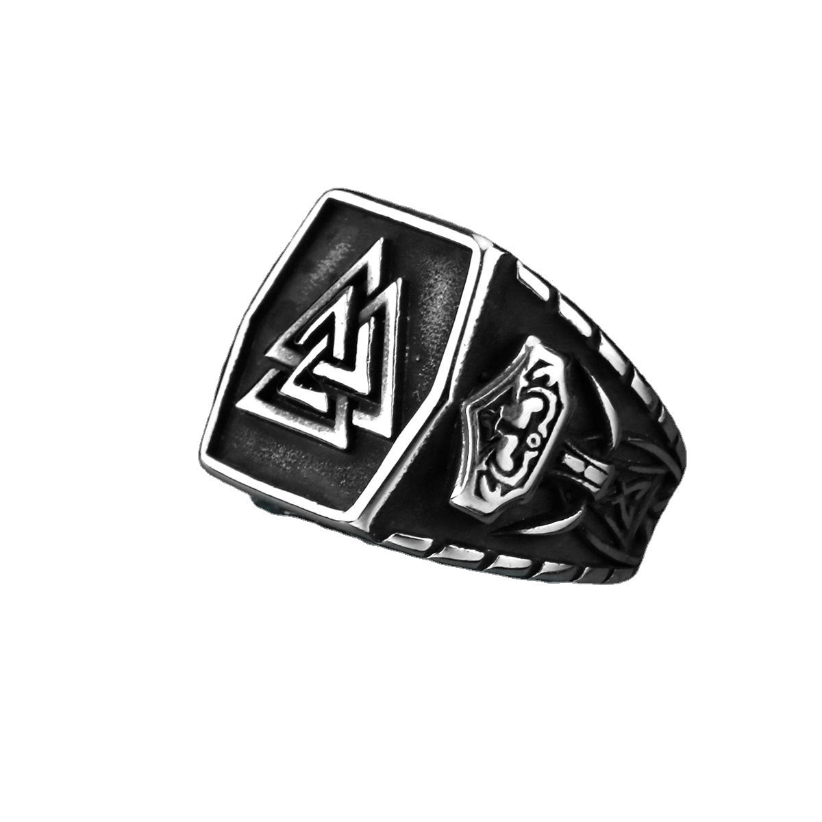 Viking Rune Titanium Steel Ring
