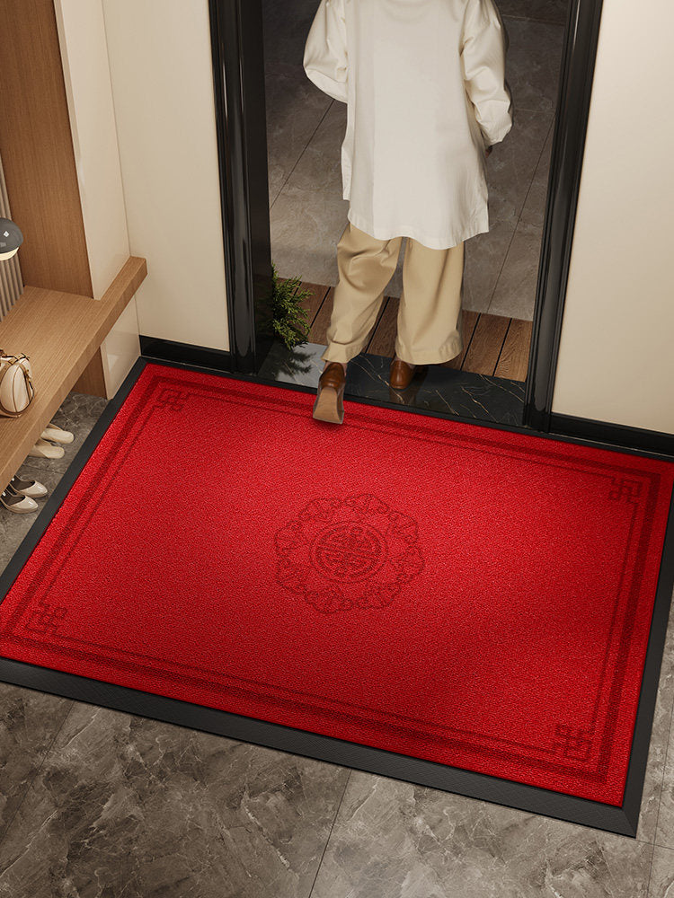 Villa Entrance Door Mat, Home Entrance Carpet, Thickened New Chinese Style Foyer Outdoor High-End Door Mat
