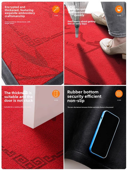 Villa Entrance Door Mat, Home Entrance Carpet, Thickened New Chinese Style Foyer Outdoor High-End Door Mat