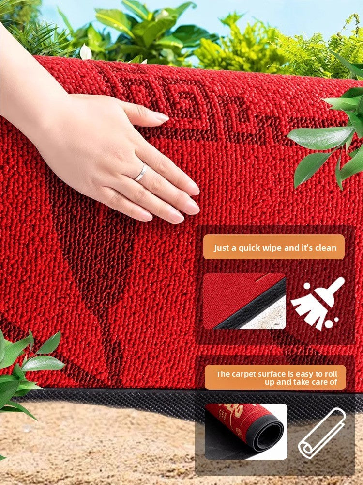 Villa Entrance Door Mat, Home Entrance Carpet, Thickened New Chinese Style Foyer Outdoor High-End Door Mat
