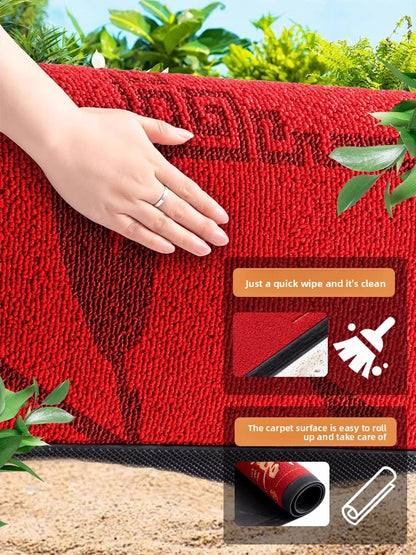 Villa Entrance Door Mat, Home Entrance Carpet, Thickened New Chinese Style Foyer Outdoor High-End Door Mat