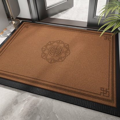 Villa Entrance Door Mat, Home Entrance Carpet, Thickened New Chinese Style Foyer Outdoor High-End Door Mat