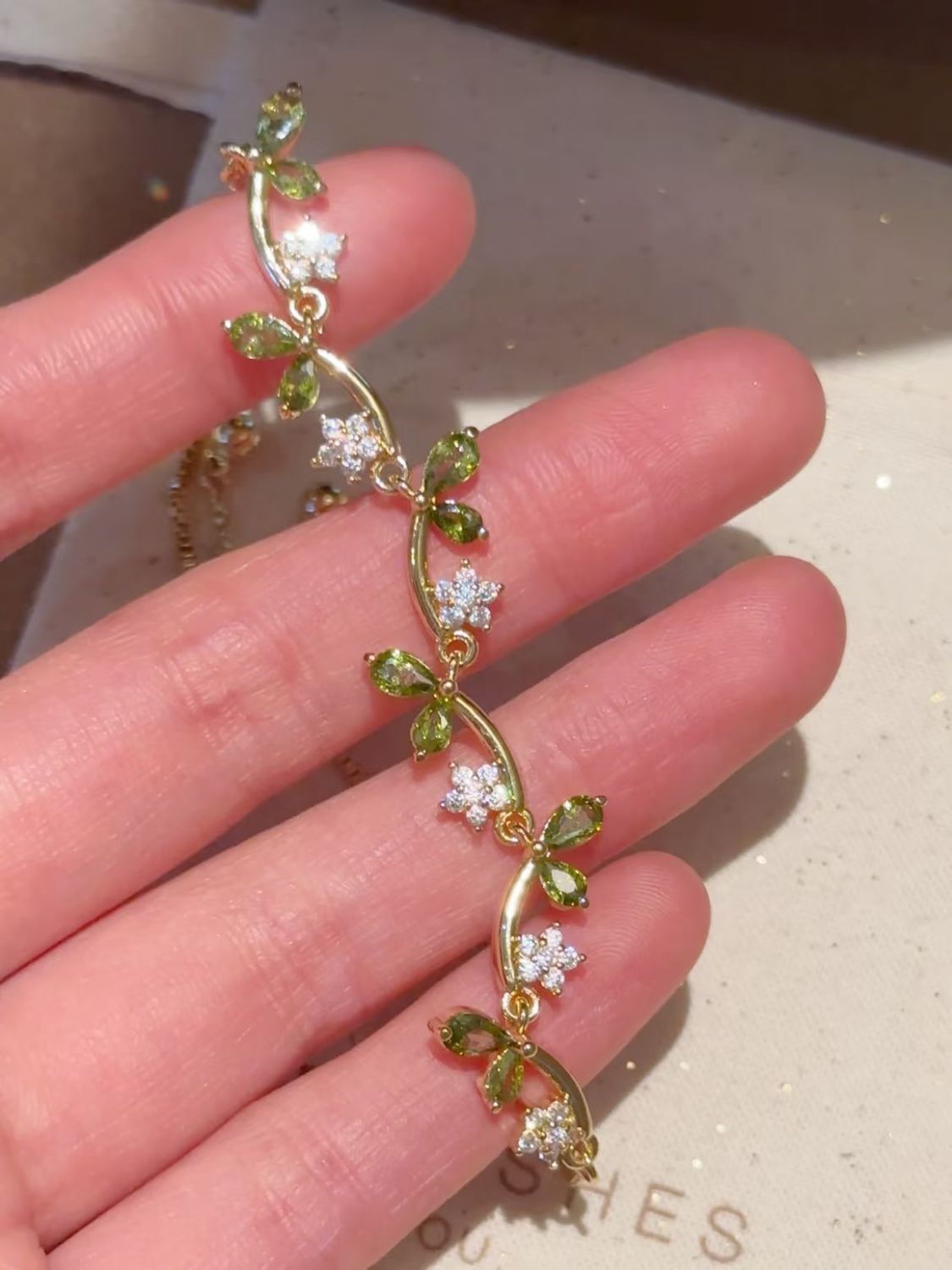 Vine branch and leaf bracelet