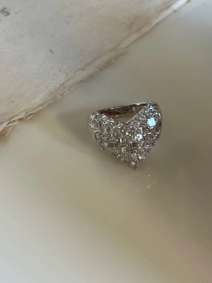 Vintage Adjustable Simulated Diamond Ring