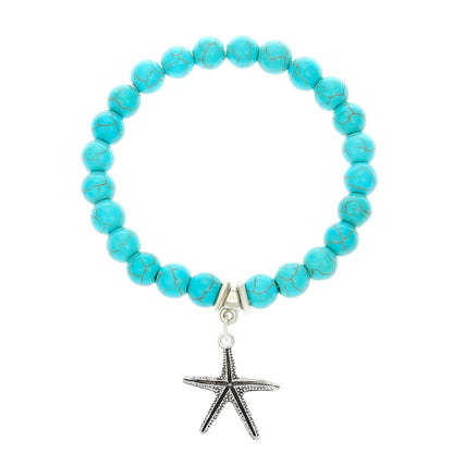 Vintage Alloy Bracelet with Butterfly and Turtle Designs