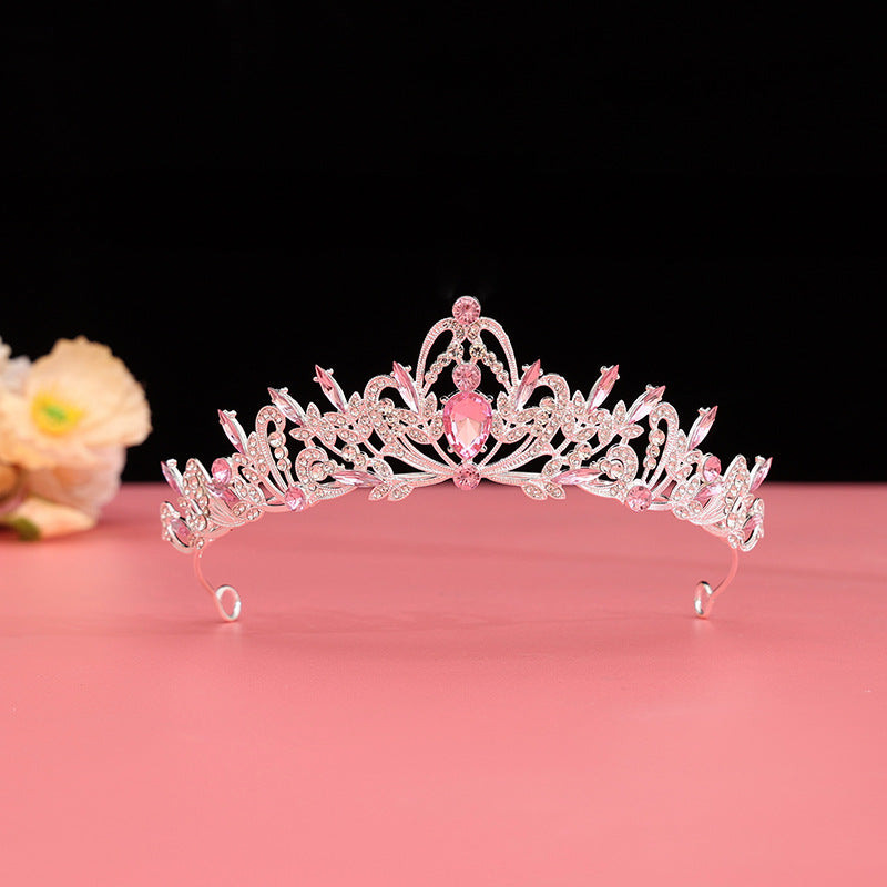Vintage Baroque Alloy Bride Tiara Crown with Crystal