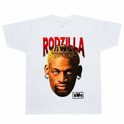 Vintage Basketball Player Print Cotton T-Shirt