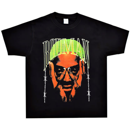 Vintage Basketball Player Print Cotton T-Shirt