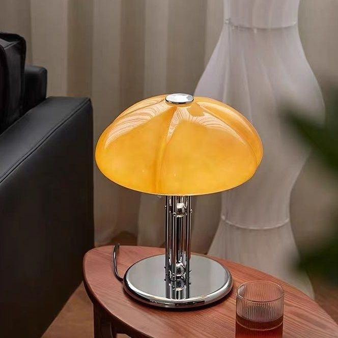 Vintage Bauhaus Mushroom Table Lamp Rechargeable Bedside Lighting