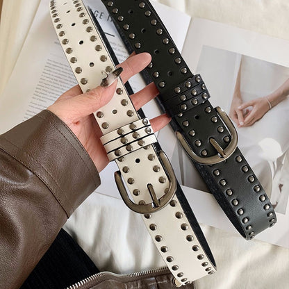 Vintage Belt Women's Rivet Belt