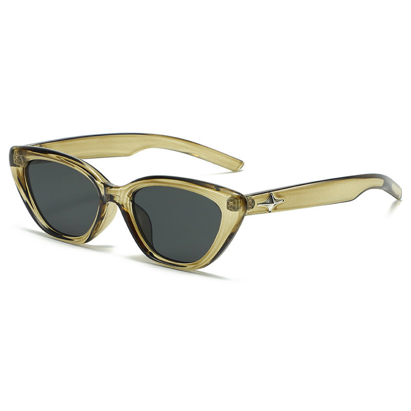 Vintage black round-framed sunglasses