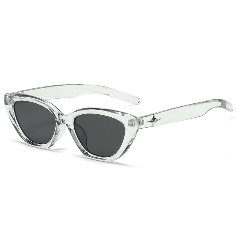 Vintage black round-framed sunglasses
