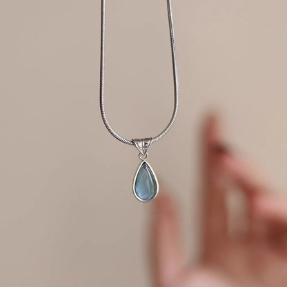 Vintage Blue and Green Waterdrop Pendant