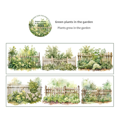 Vintage Botanical Pattern PET Sticker Tape