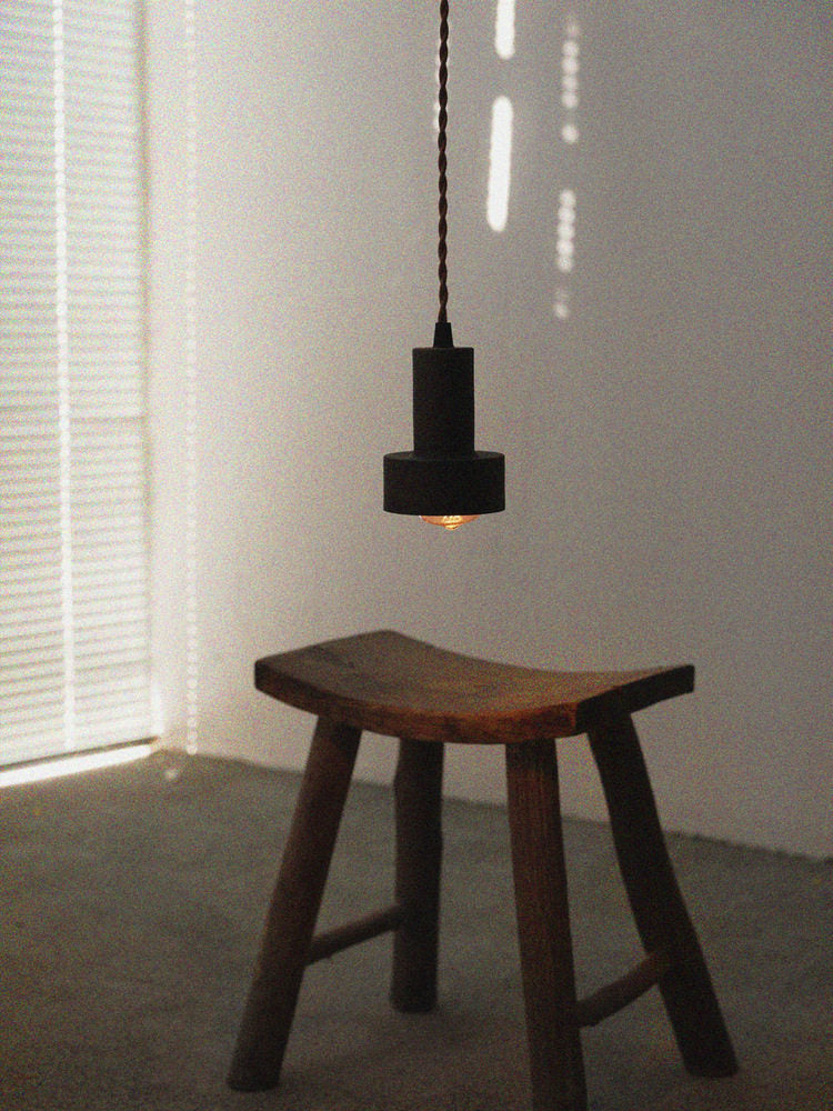 Vintage Brass Pendant Light in Wabi-Sabi Style