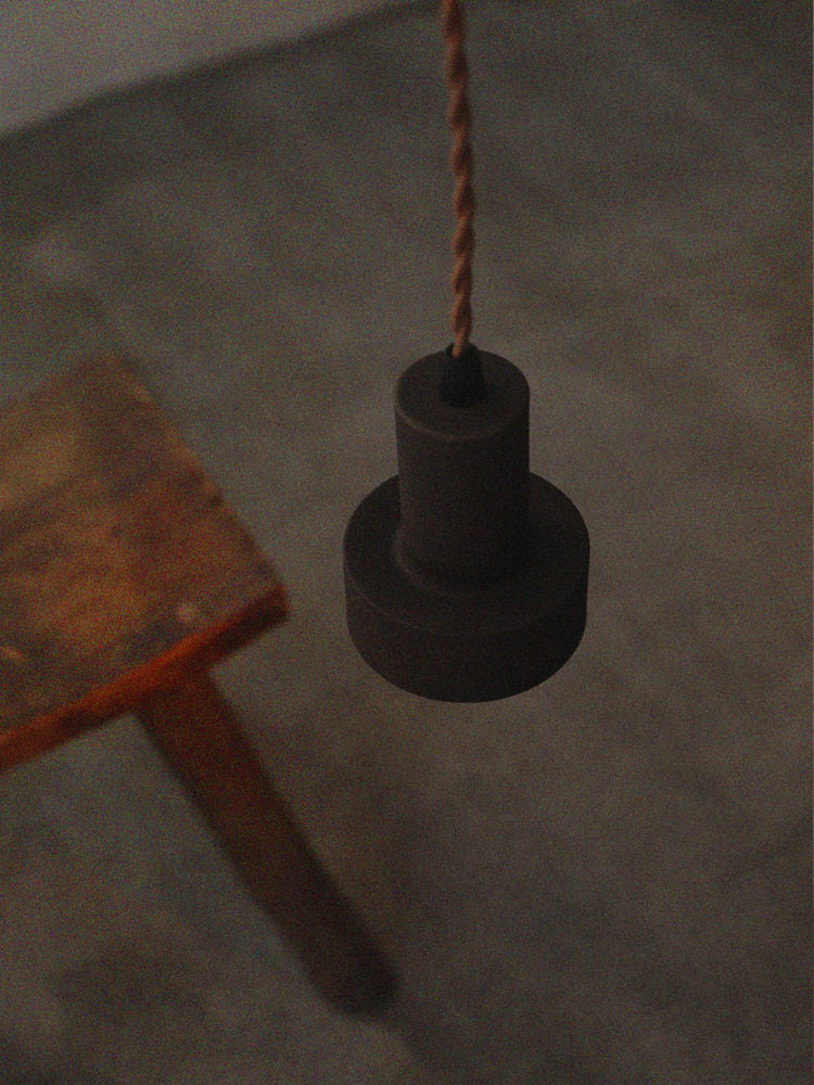Vintage Brass Pendant Light in Wabi-Sabi Style