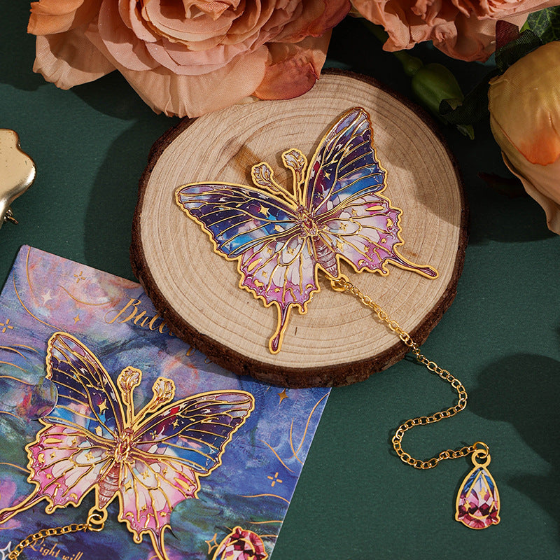 Vintage Butterfly Metal Bookmark
