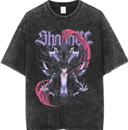 Vintage Cartoon Print Cotton T-Shirt