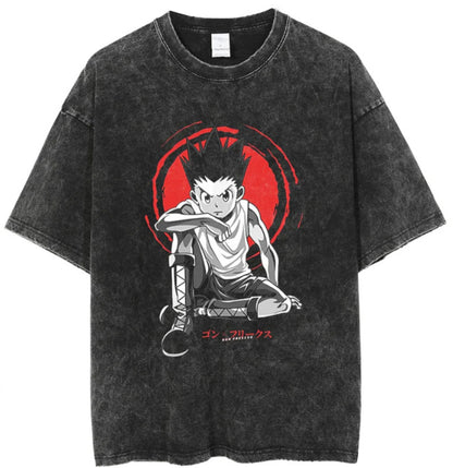 Vintage Cartoon Print Cotton T-Shirt