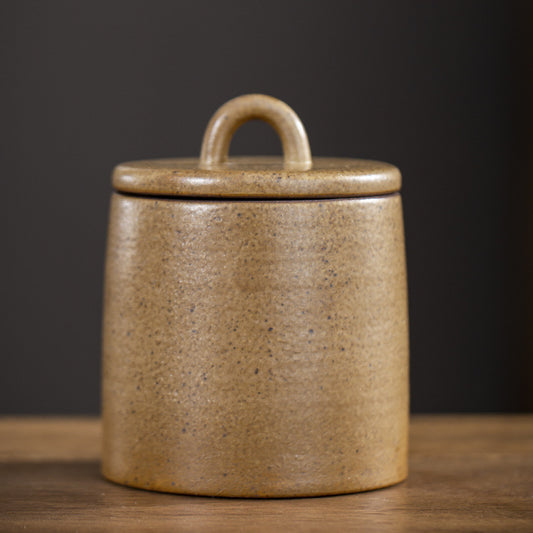 Vintage Ceramic Tea Storage Container with Sealed Lid