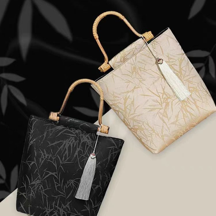 Vintage Chinese Style Bamboo Handbag