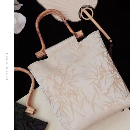 Vintage Chinese Style Bamboo Handbag