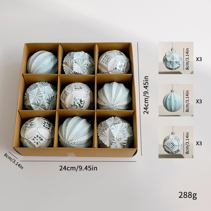Vintage Christmas Ball Ornaments Set