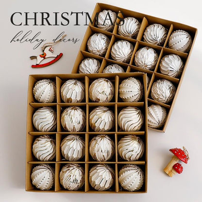 Vintage Christmas Ball Ornaments Set