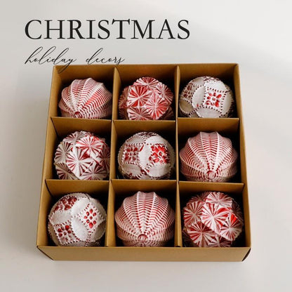 Vintage Christmas Ball Ornaments Set